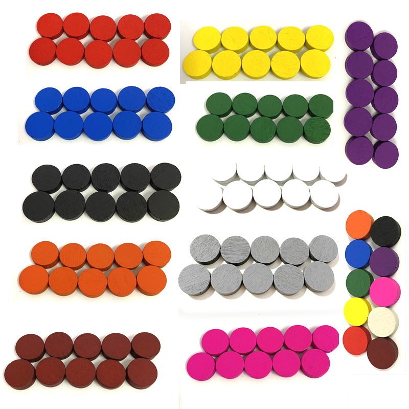 Board Game Catan - 100 Pieces Diameter 15*5 MM Wooden